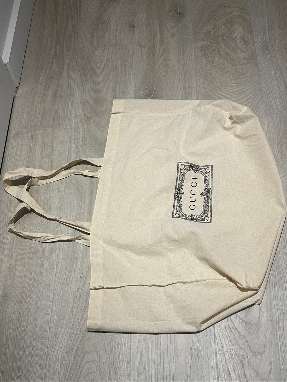 Gucci large cloth dust bag, tote sized